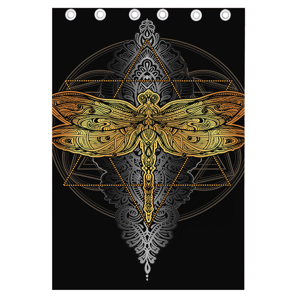 Boho Spiritual Dragonfly Print Curtain