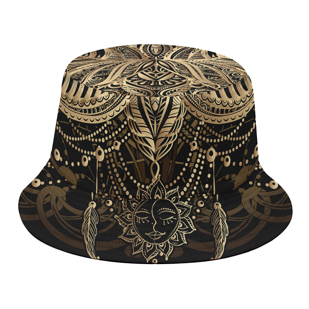 Boho Spiritual Lotus Print Bucket Hat