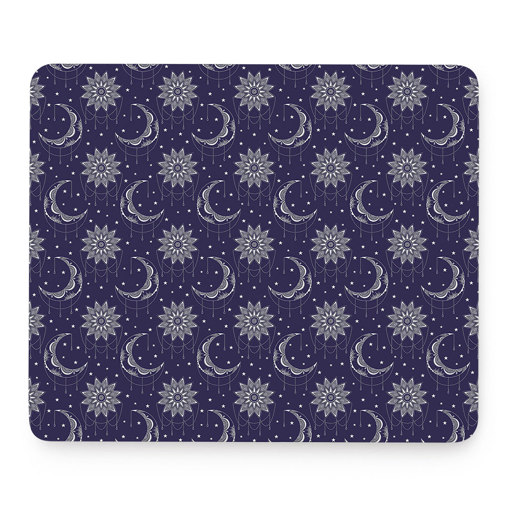 Boho Sun And Moon Pattern Print Mouse Pad