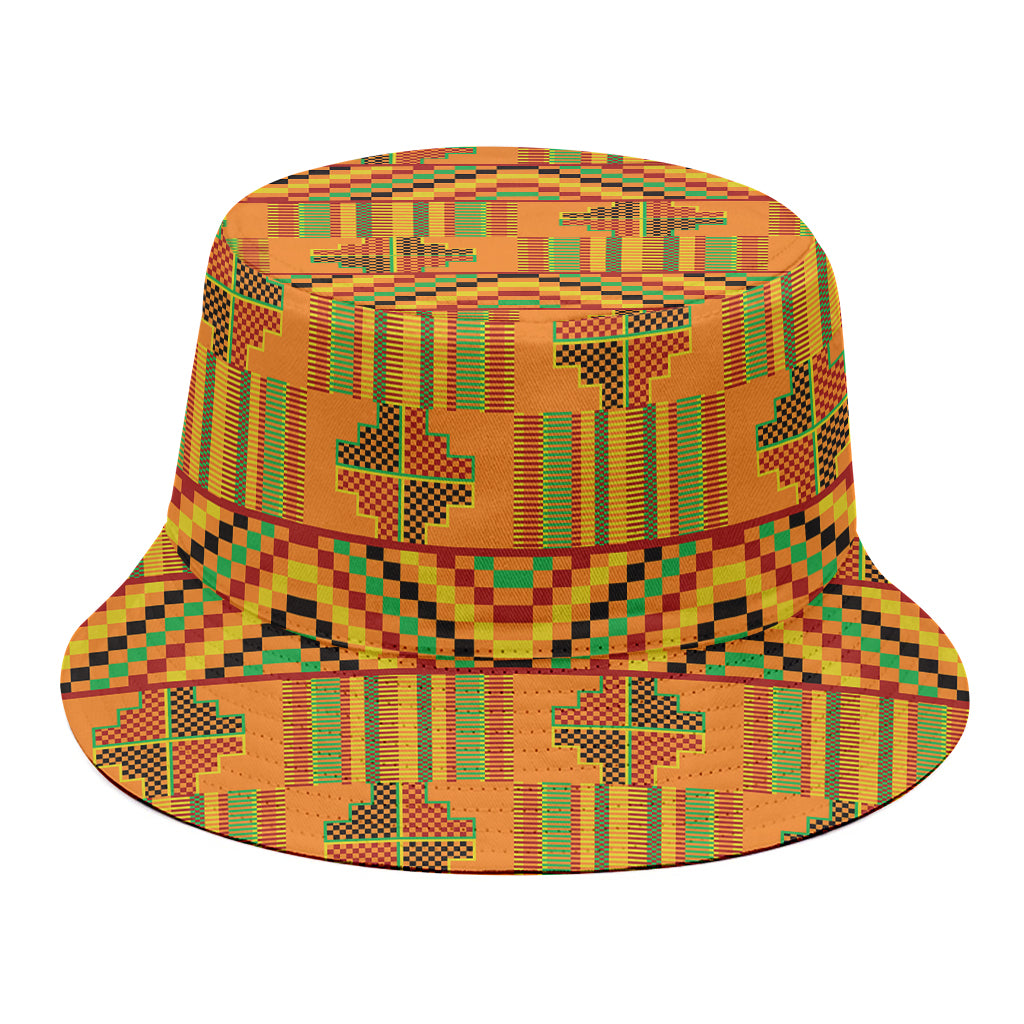 Bonwire Kente Pattern Print Bucket Hat