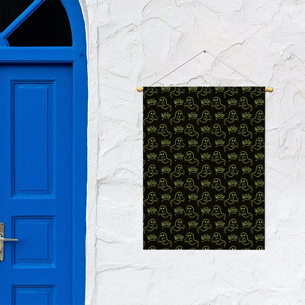 Boo Ghost Pattern Print Garden Flag