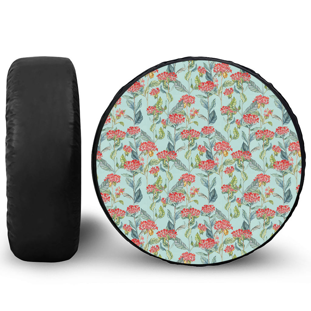 Bouvardia Pattern Print Tire Cover