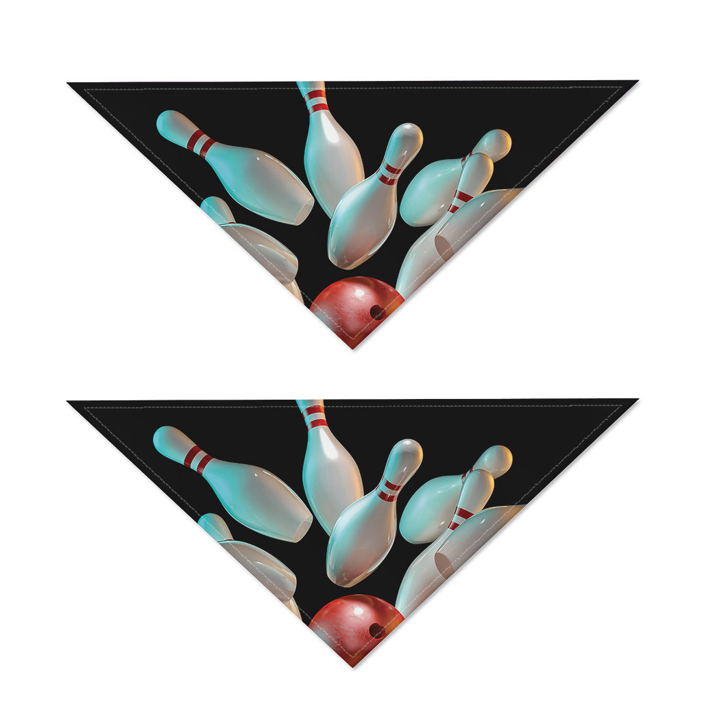 Bowling Strike Print Dog Bandana