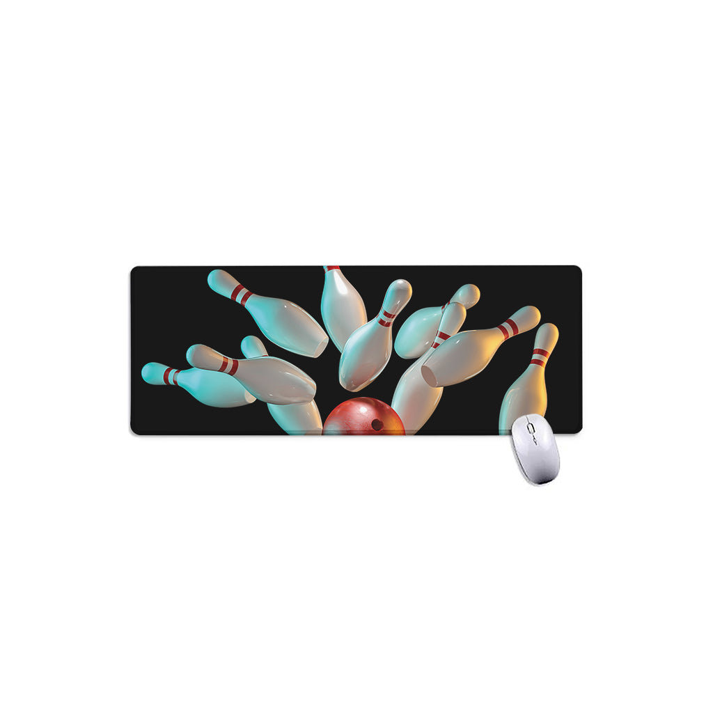 Bowling Strike Print Extended Mouse Pad