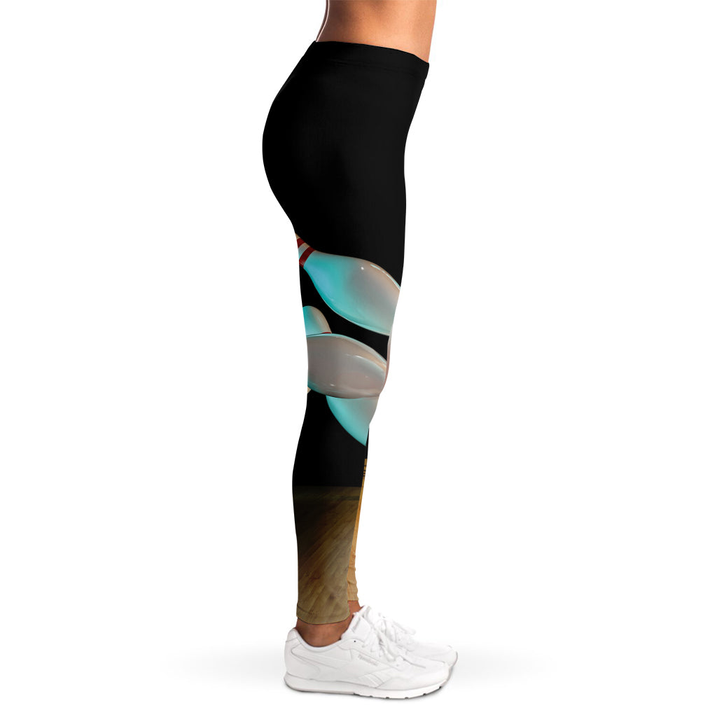 Bowling Strike Print Women's Leggings