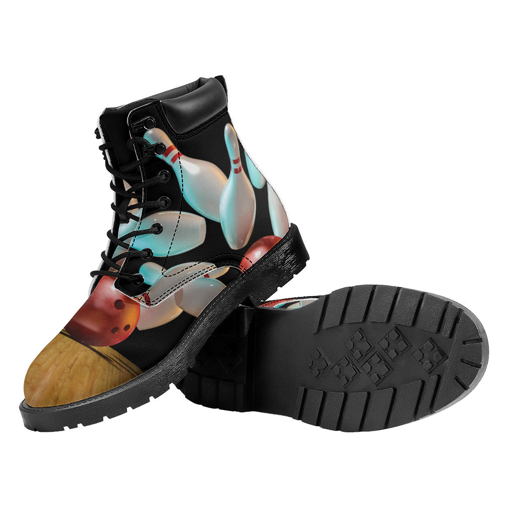 Bowling Strike Print Work Boots