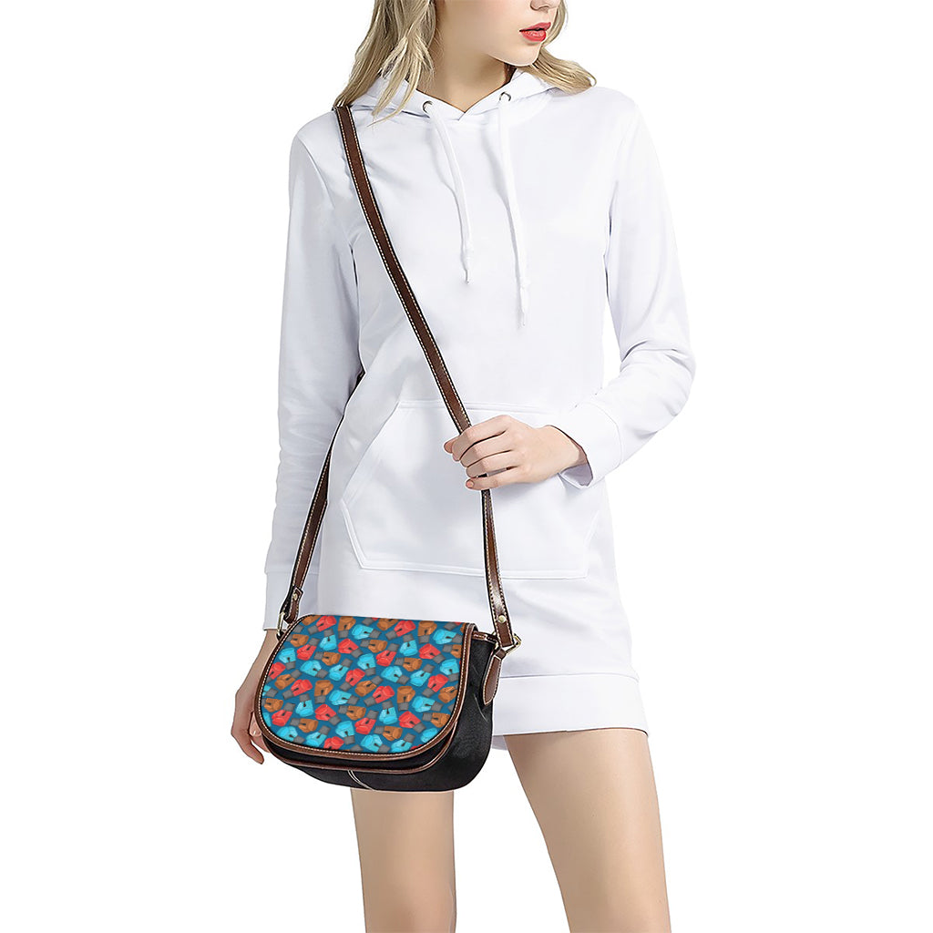 Boxing Gloves Pattern Print Saddle Bag