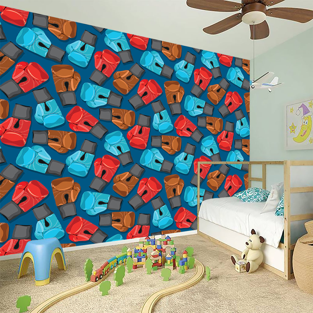 Boxing Gloves Pattern Print Wall Sticker
