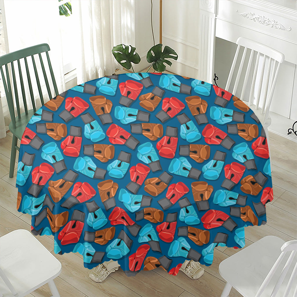Boxing Gloves Pattern Print Waterproof Round Tablecloth