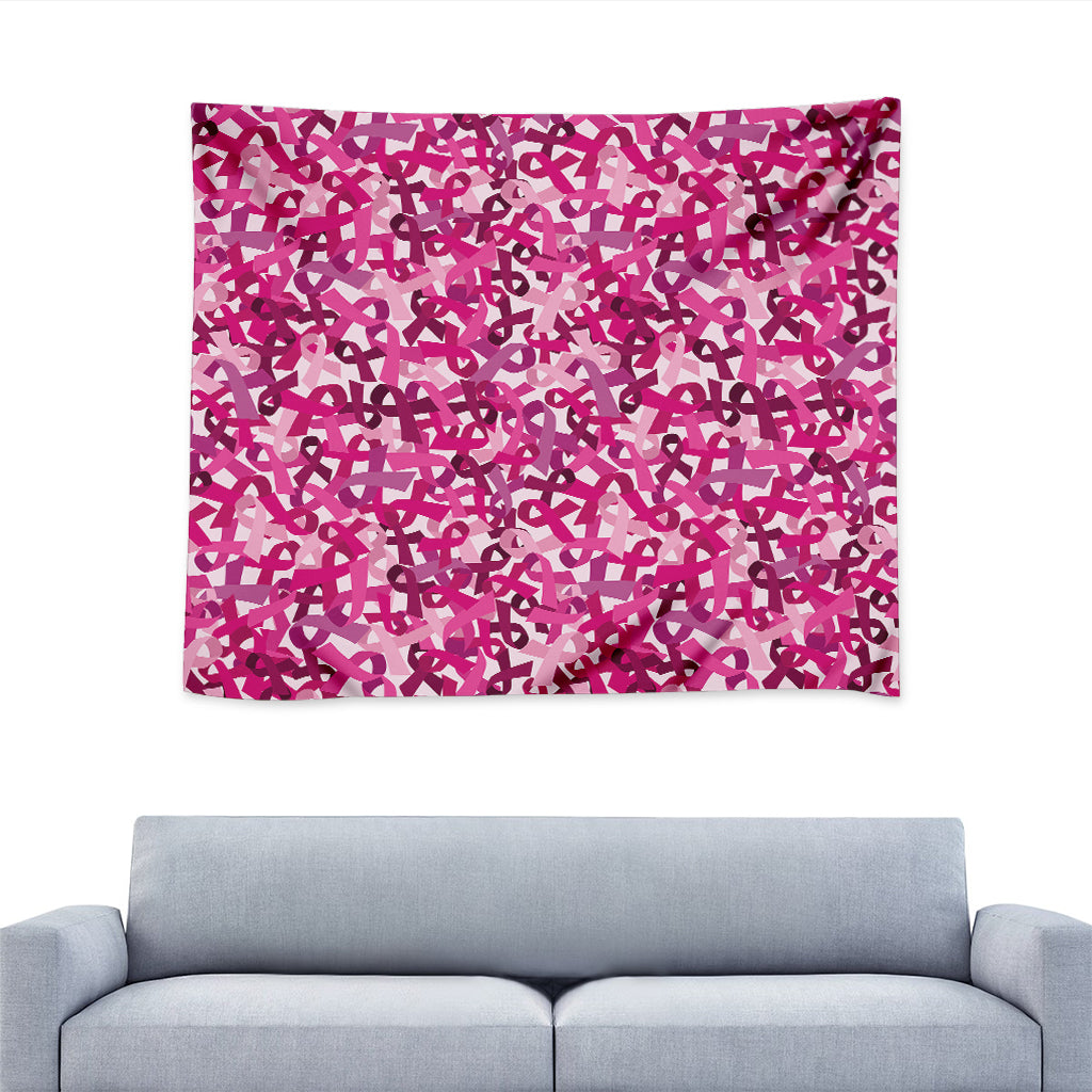 Breast Cancer Awareness Symbol Print Tapestry