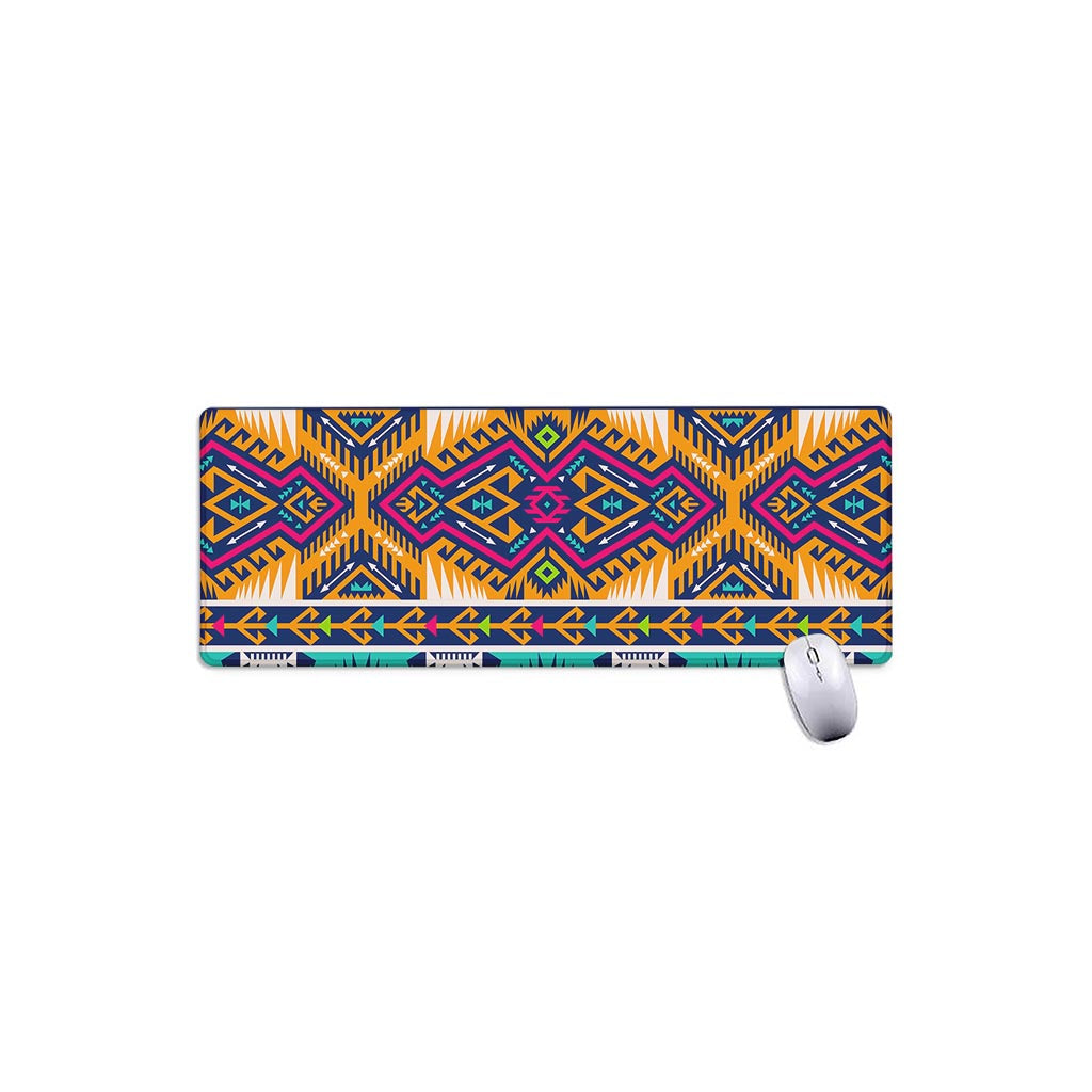 Bright Colors Aztec Pattern Print Extended Mouse Pad