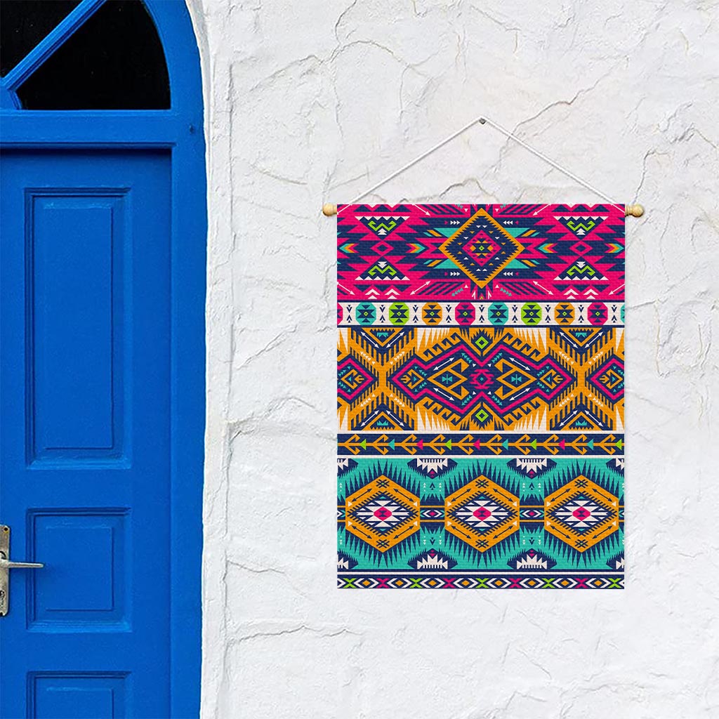 Bright Colors Aztec Pattern Print Garden Flag