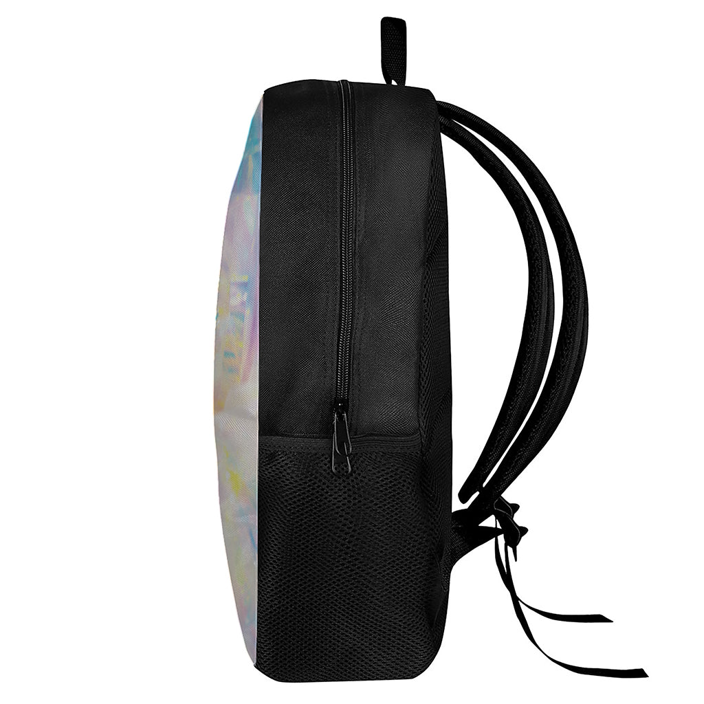 Bright Holographic Print 17 Inch Backpack
