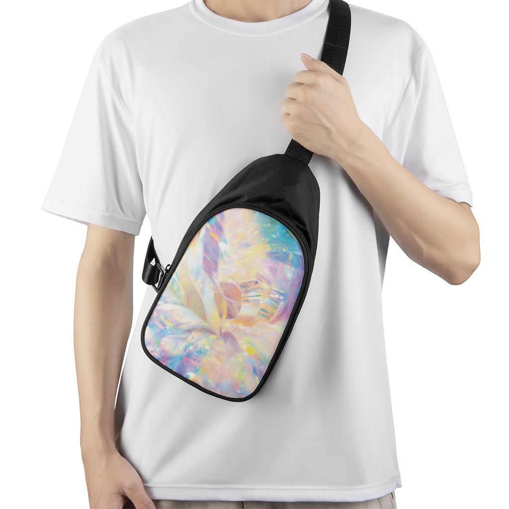 Bright Holographic Print Chest Bag