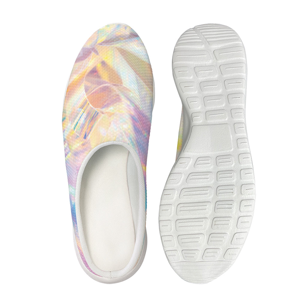 Bright Holographic Print Mesh Casual Shoes