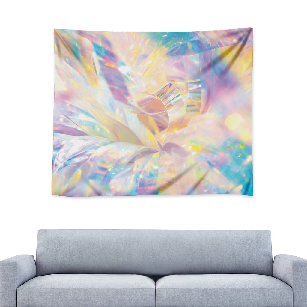 Bright Holographic Print Tapestry