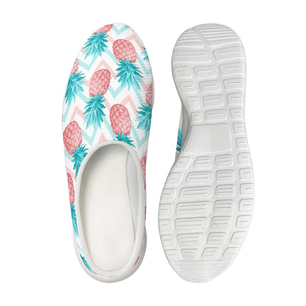 Bright Zig Zag Pineapple Pattern Print Mesh Casual Shoes