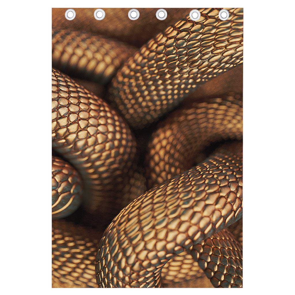 Bronze Snake Print Curtain