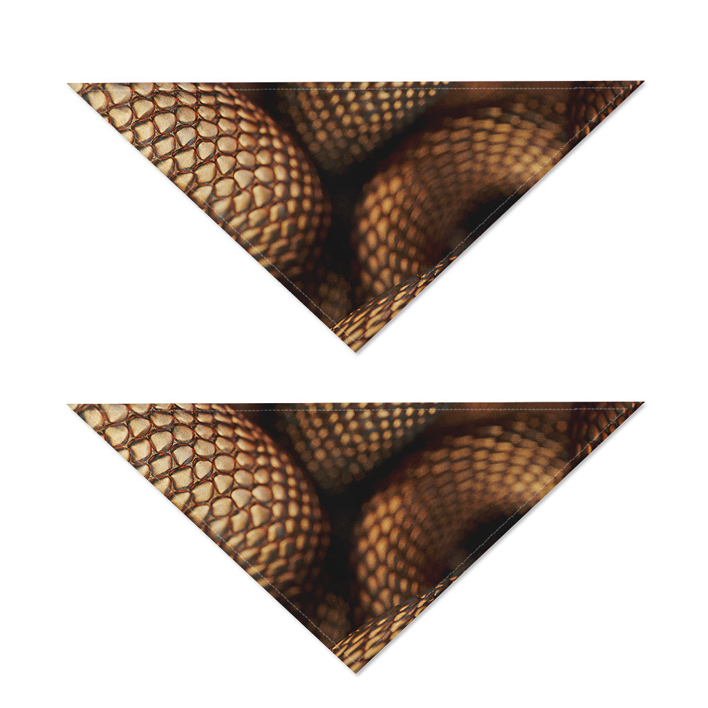 Bronze Snake Print Dog Bandana