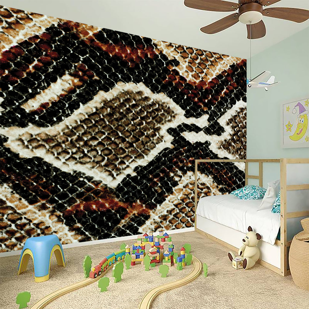 Brown And Black Snakeskin Print Wall Sticker
