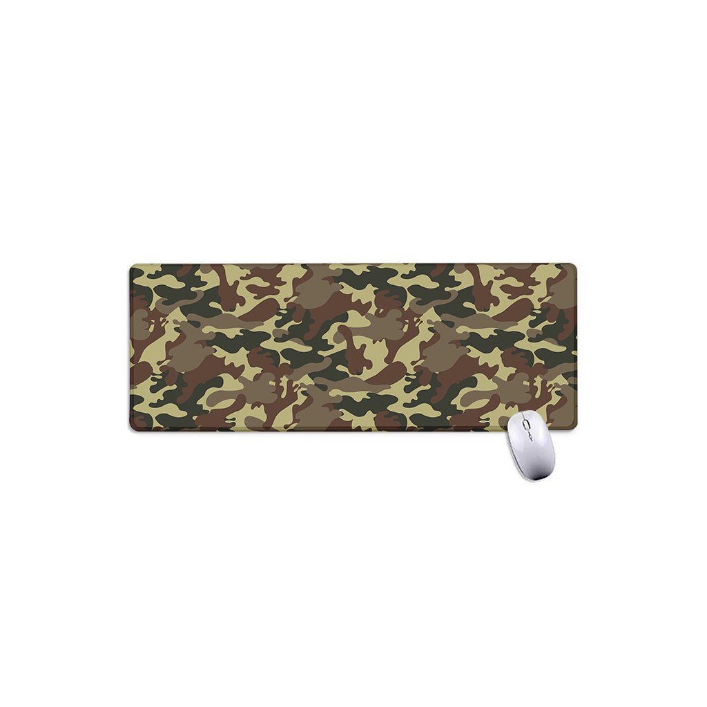Brown Camouflage Print Extended Mouse Pad