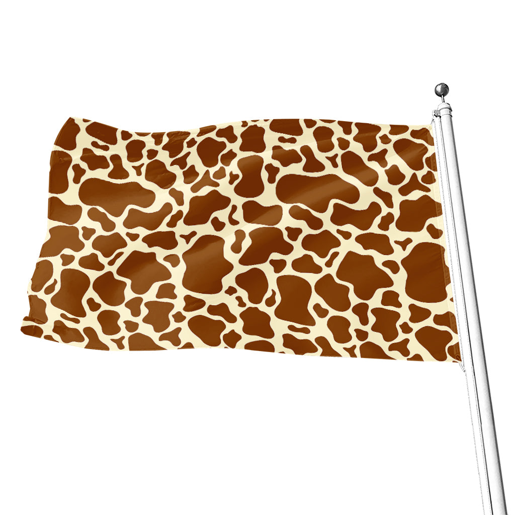 Brown Cow Print Flag