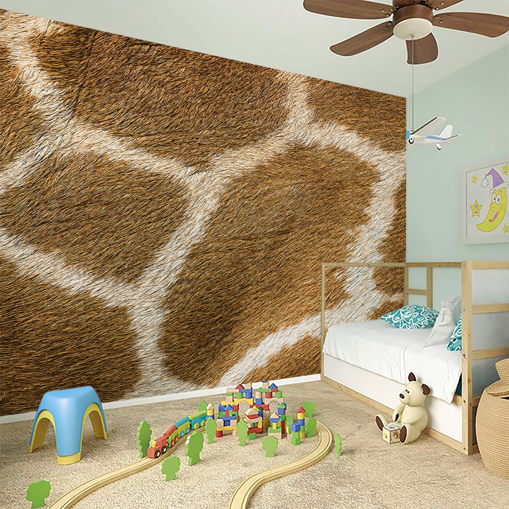 Brown Giraffe Print Wall Sticker
