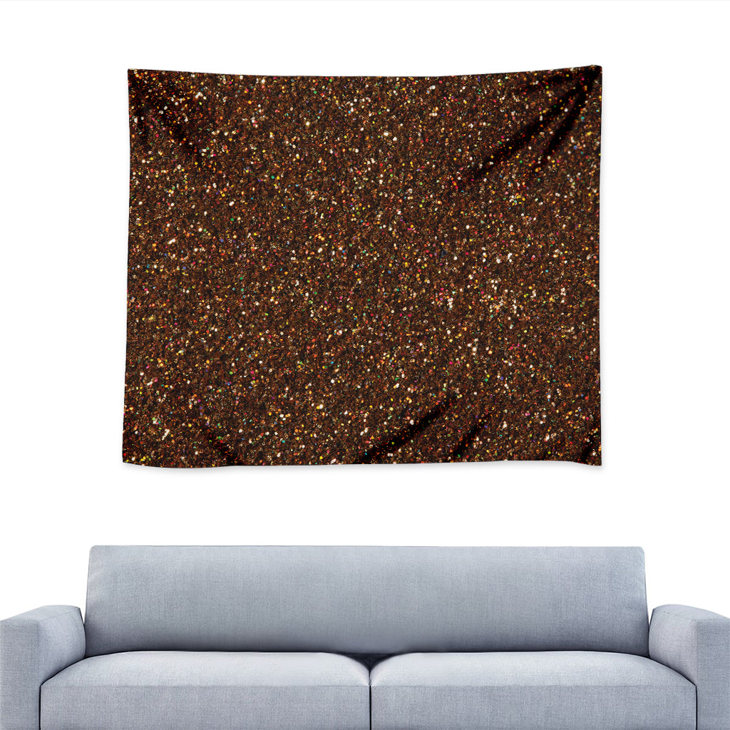 Brown Glitter Artwork Print (NOT Real Glitter) Tapestry