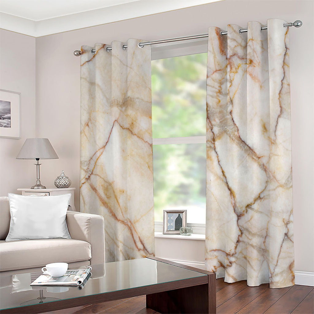Brown Marble Print Extra Wide Grommet Curtains