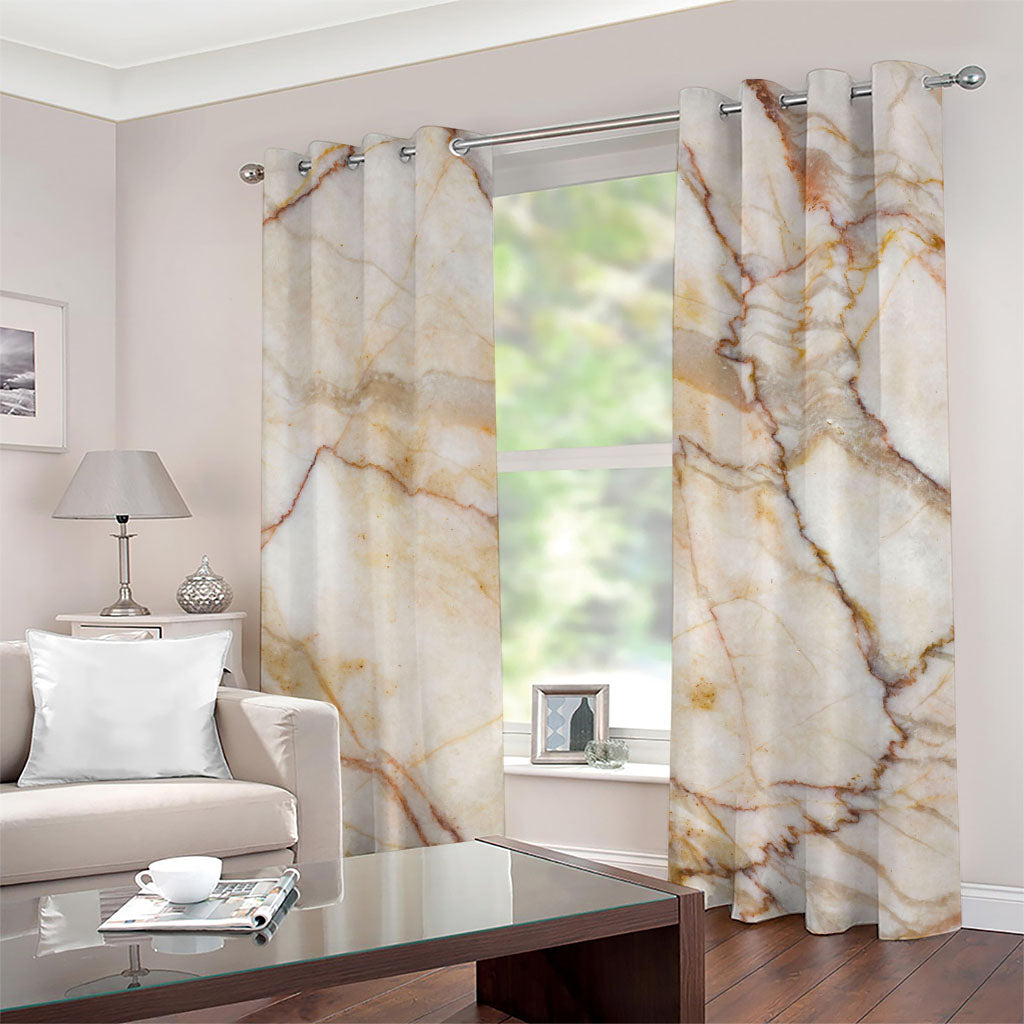 Brown Marble Print Grommet Curtains