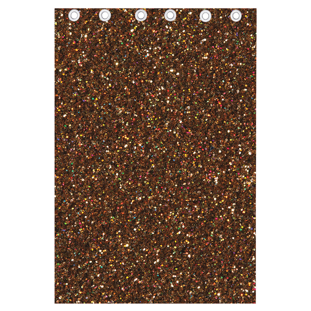 Brown (NOT Real) Glitter Print Curtain