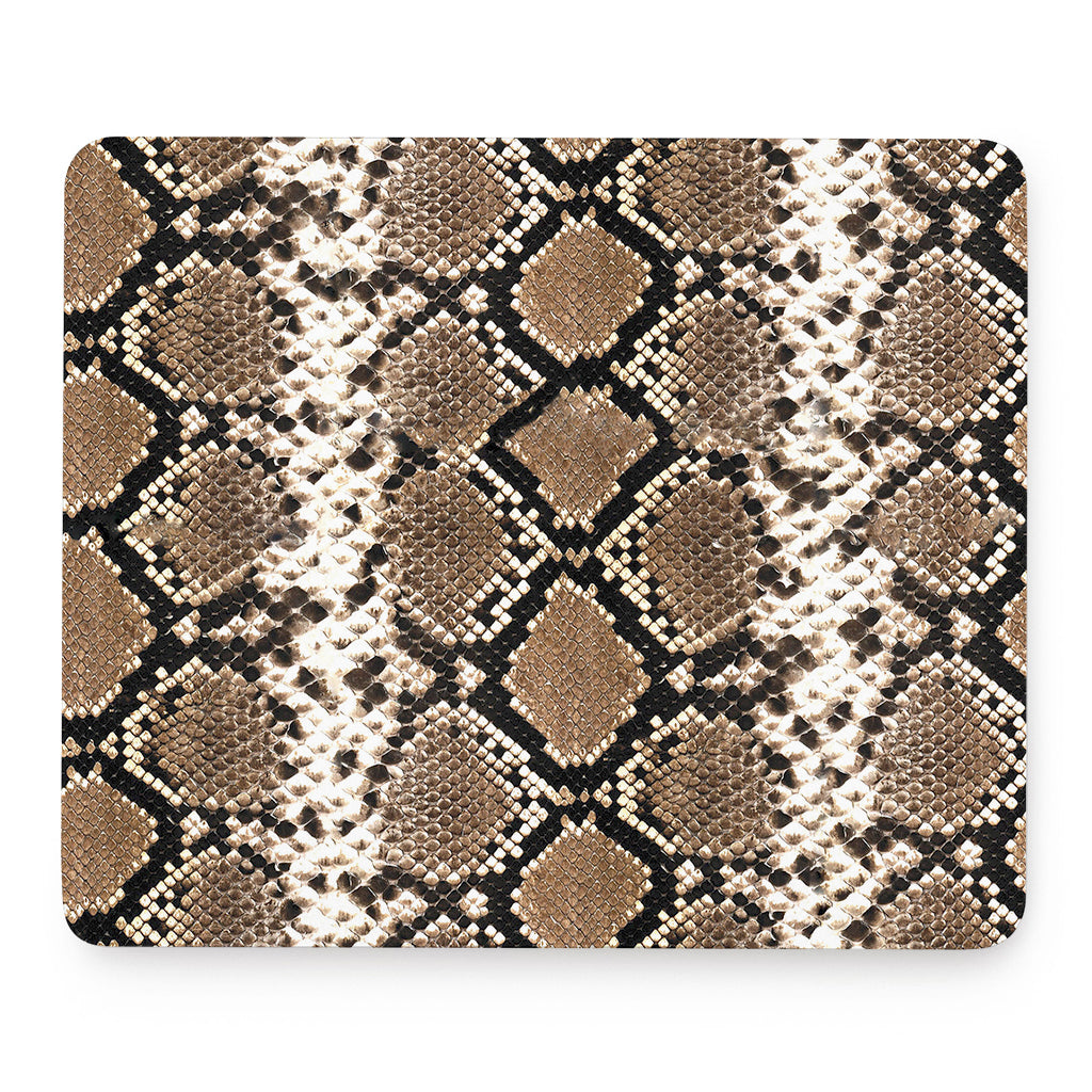 Brown Python Snakeskin Print Mouse Pad