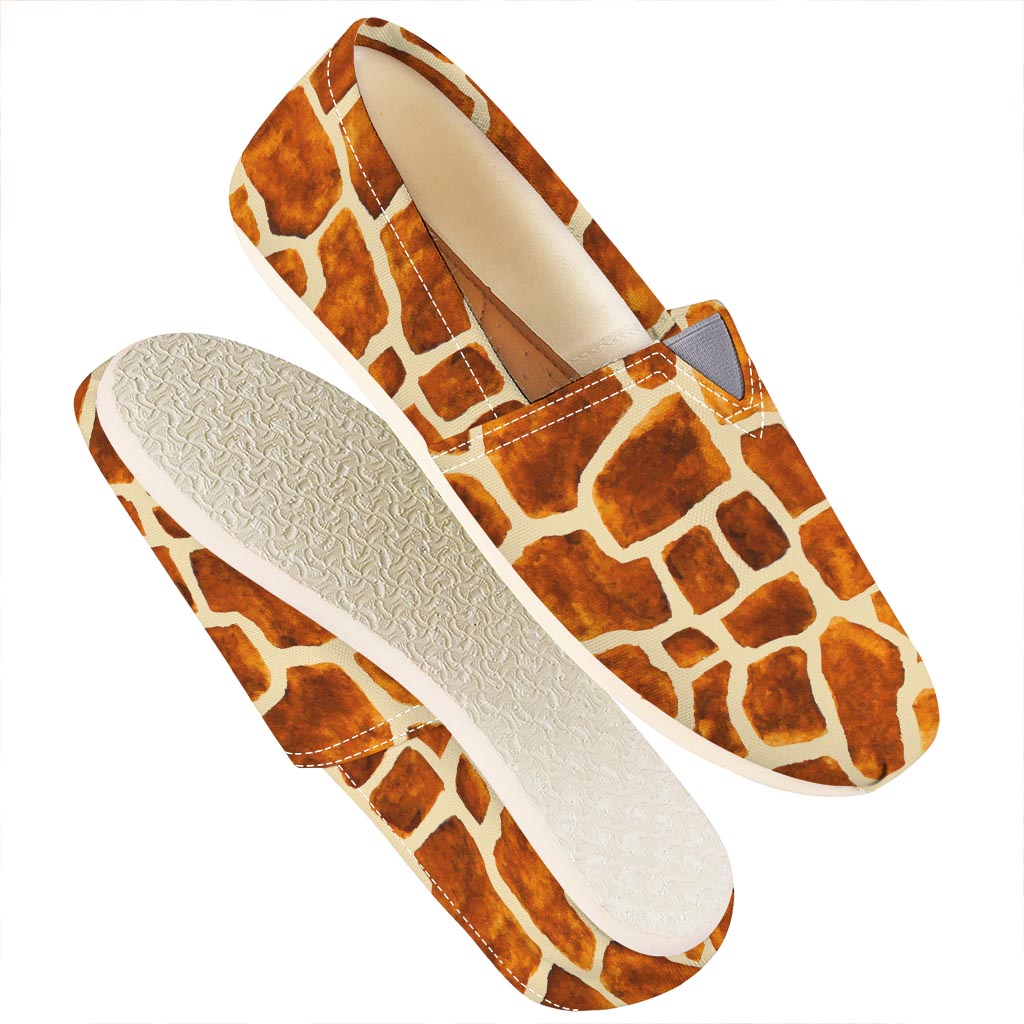 Brown Watercolor Giraffe Pattern Print Casual Shoes
