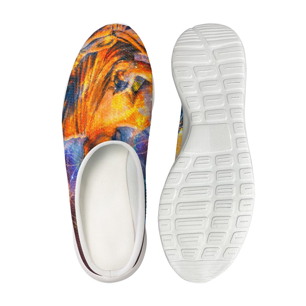 Buddha Statue Mandala Print Mesh Casual Shoes