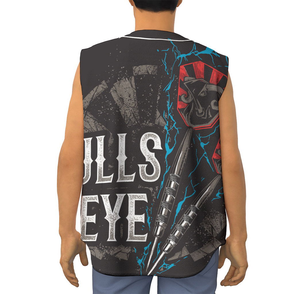 Bullseye Darts Print Sleeveless Baseball Jersey