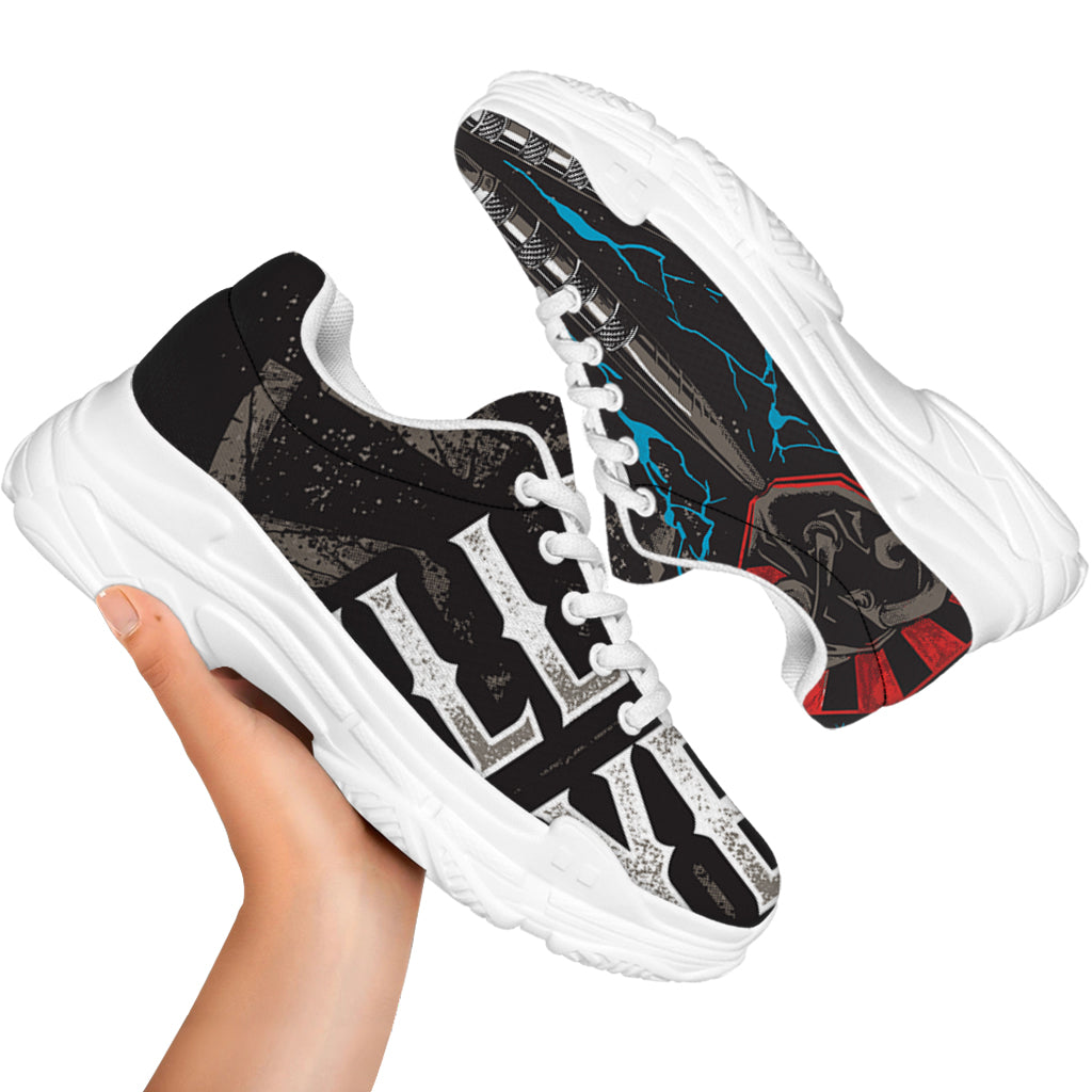 Bullseye Darts Print White Chunky Shoes