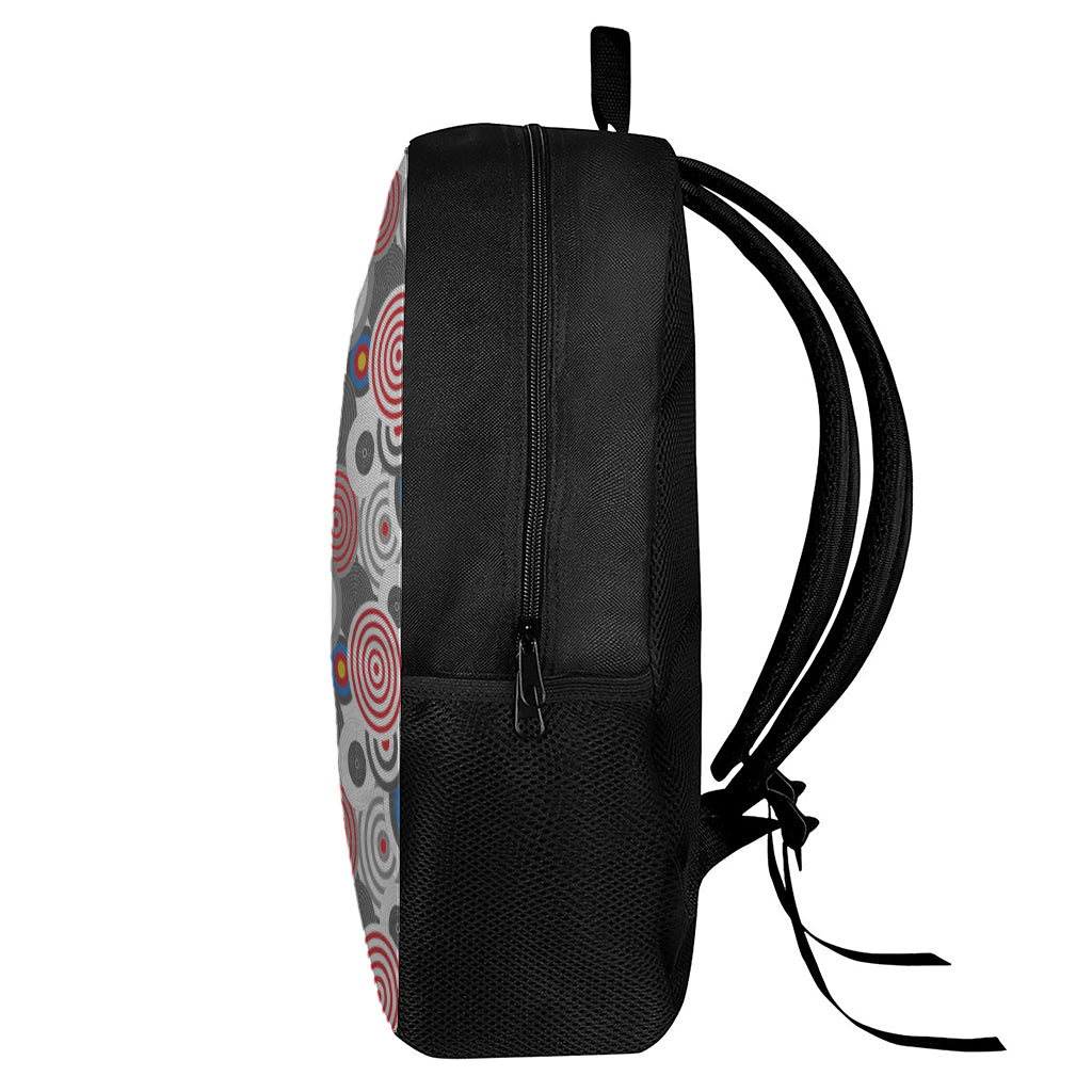 Bullseye Target Pattern Print 17 Inch Backpack