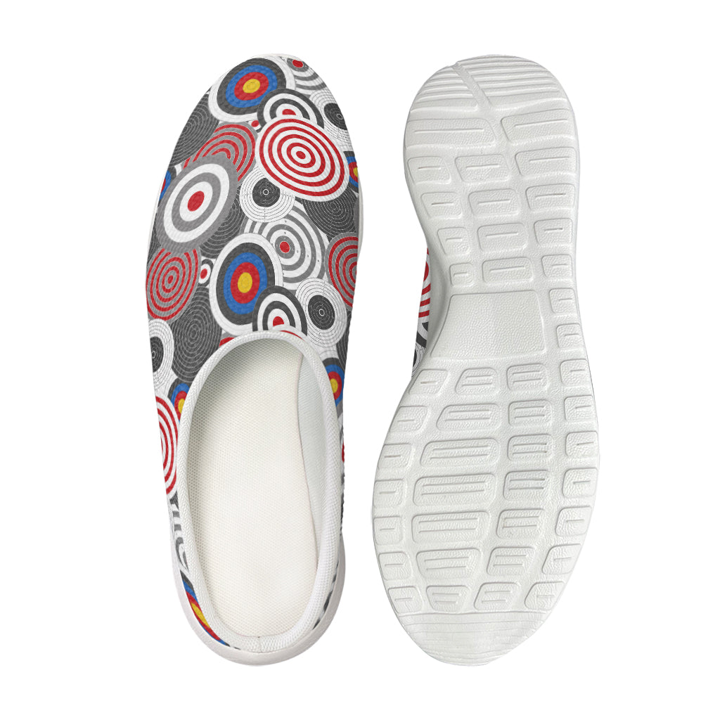 Bullseye Target Pattern Print Mesh Casual Shoes