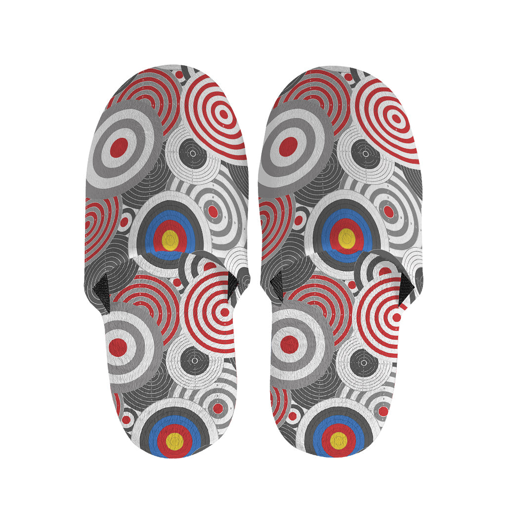 Bullseye Target Pattern Print Slippers GearFrost