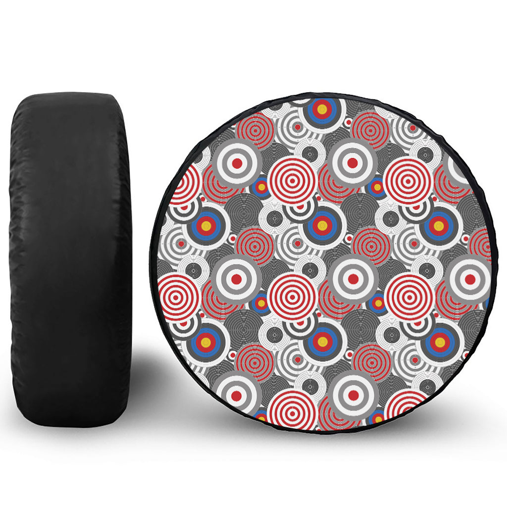 Bullseye Target Pattern Print Tire Cover