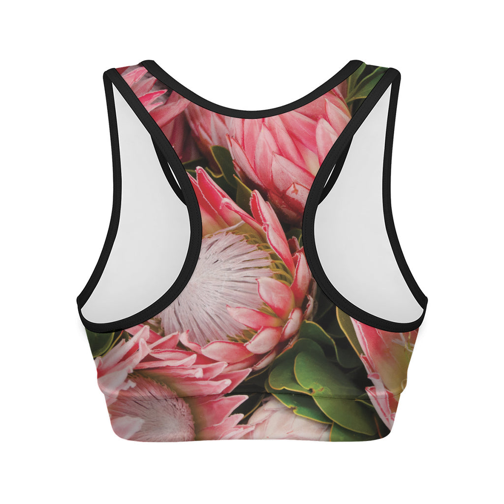 Bunches of Proteas Print Women's Sports Bra