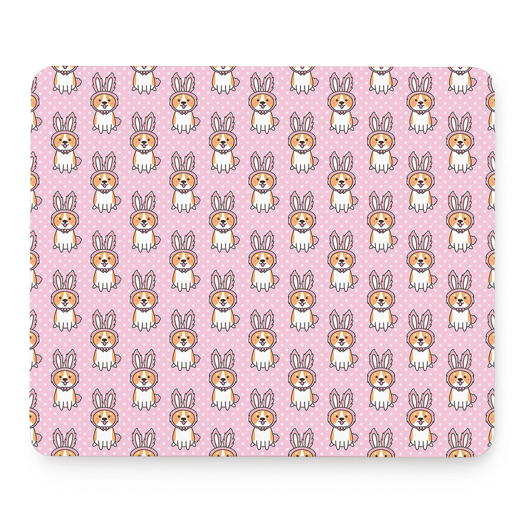 Bunny Corgi Pattern Print Mouse Pad