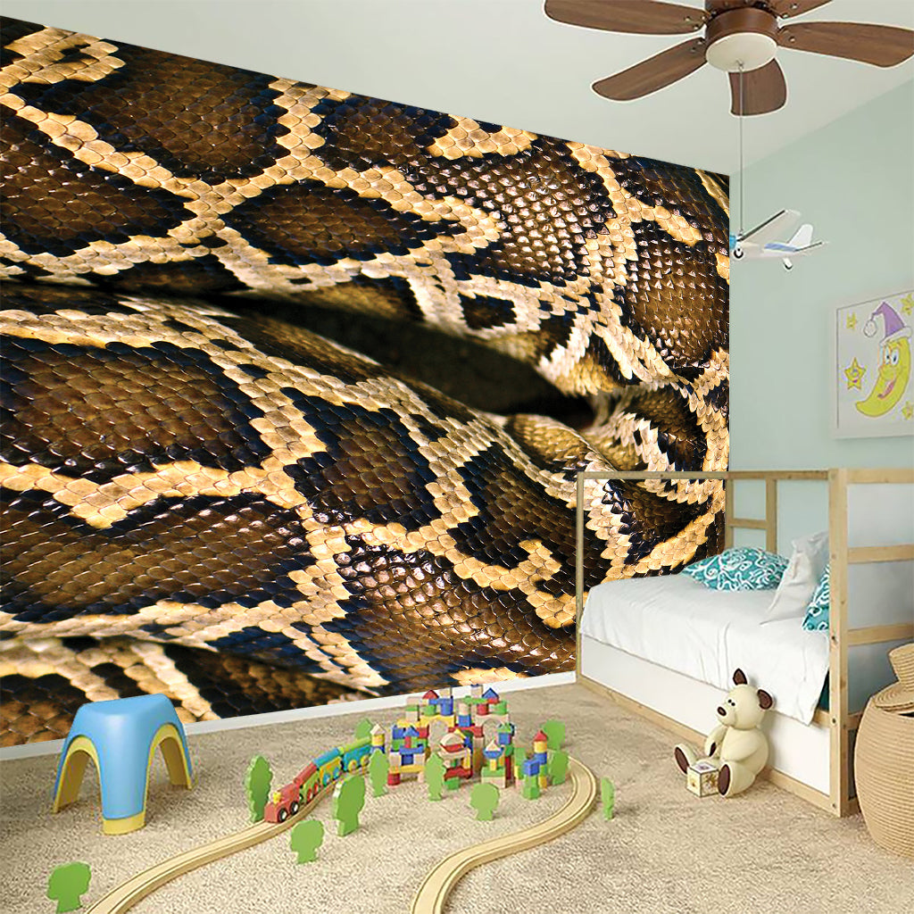 Burmese Python Snake Print Wall Sticker