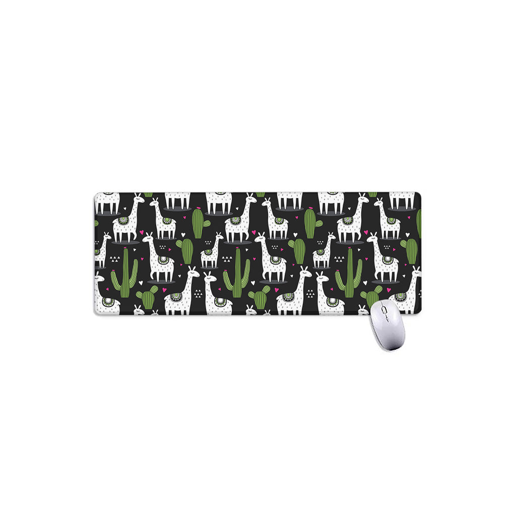Cactus And Llama Pattern Print Extended Mouse Pad