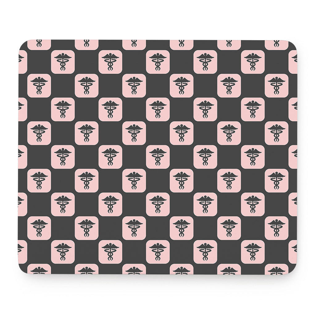 Caduceus Pattern Print Mouse Pad