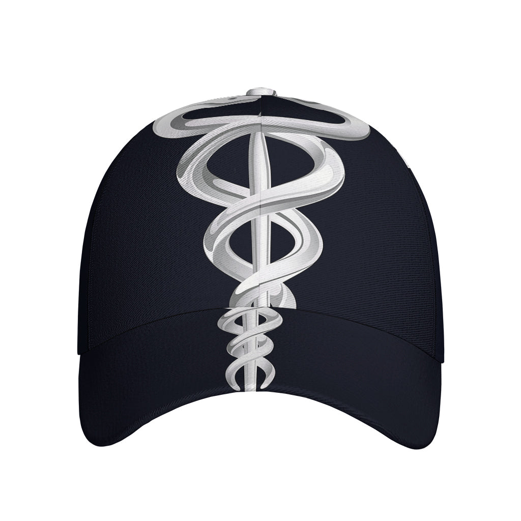 Caduceus Symbol Of Medicine Print Baseball Cap GearFrost