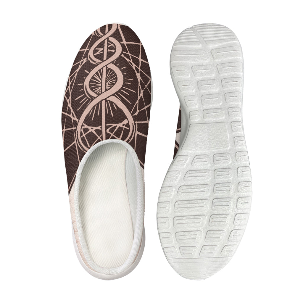 Caduceus Symbol Print Mesh Casual Shoes