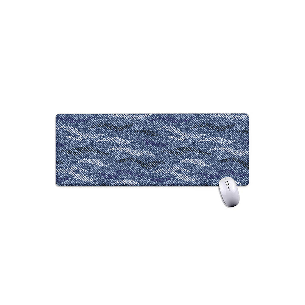 Camo Denim Jeans Pattern Print Extended Mouse Pad