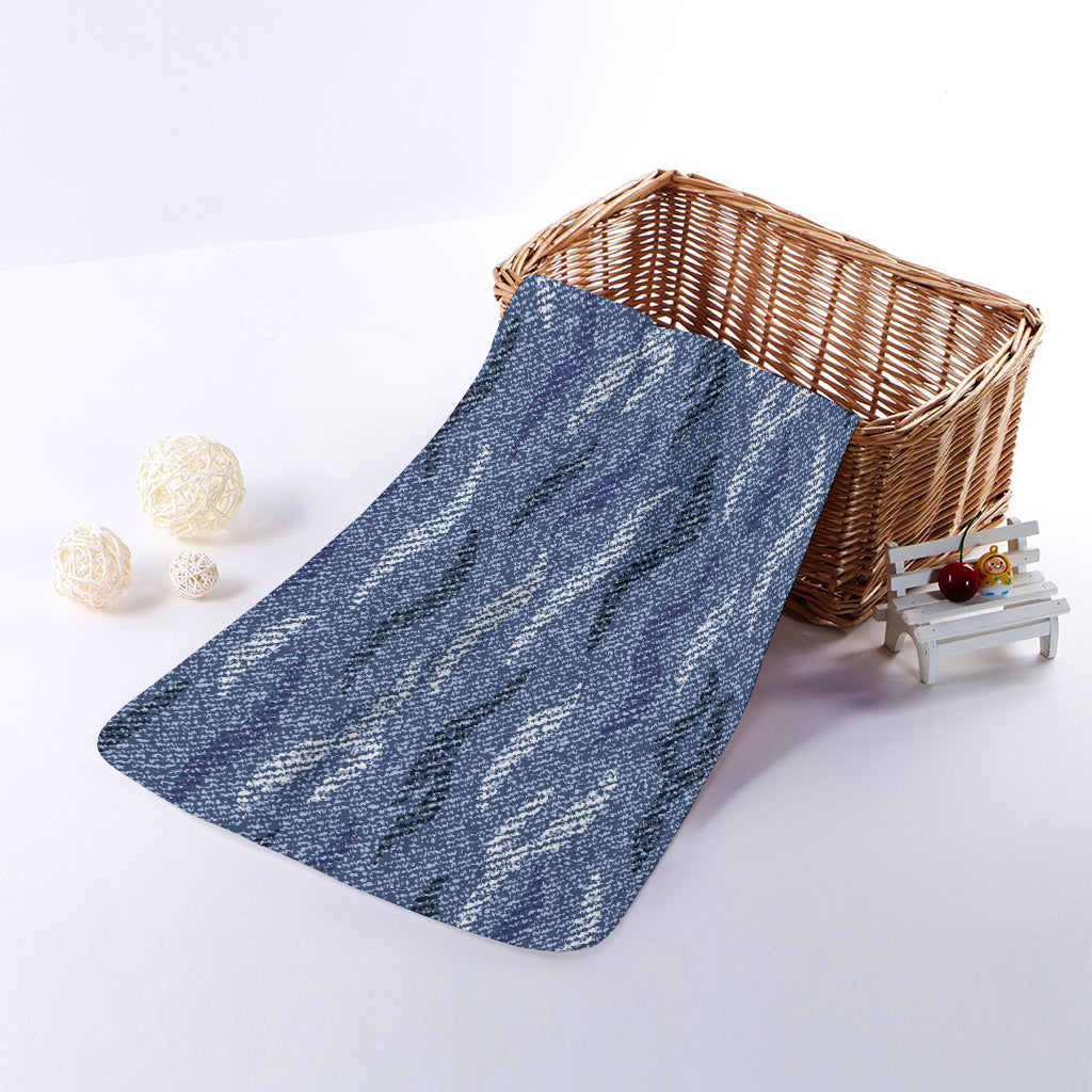 Camo Denim Jeans Pattern Print Towel