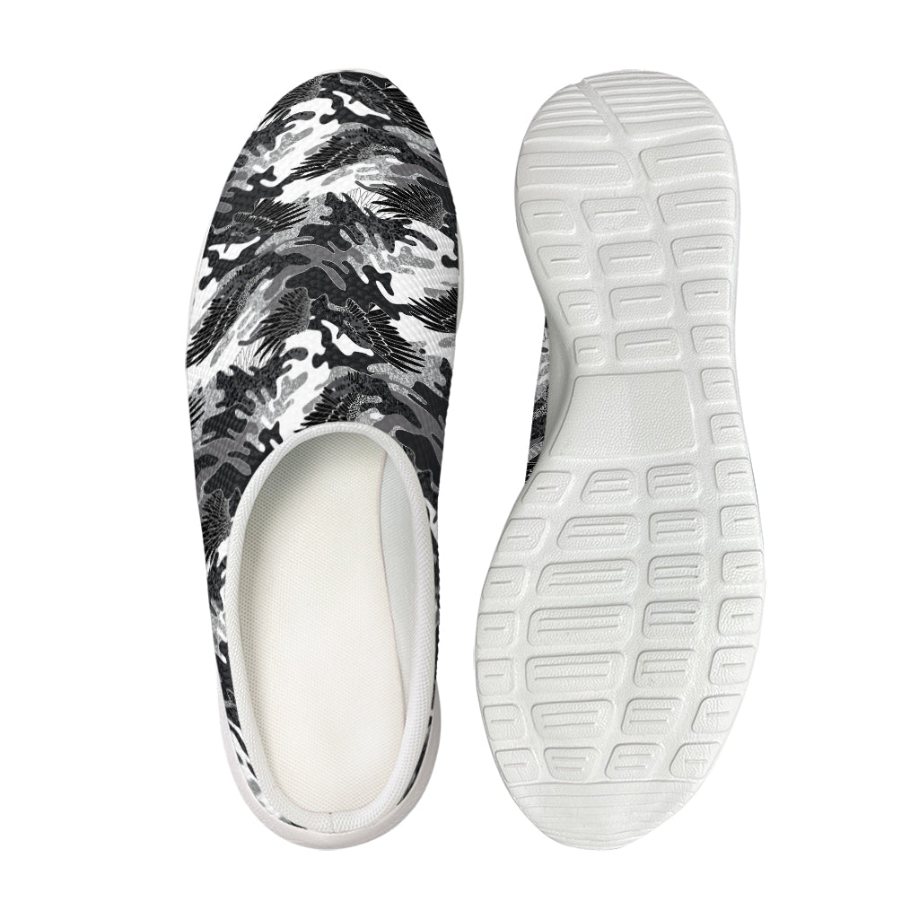 Camouflage Dazzle Wings Pattern Print Mesh Casual Shoes